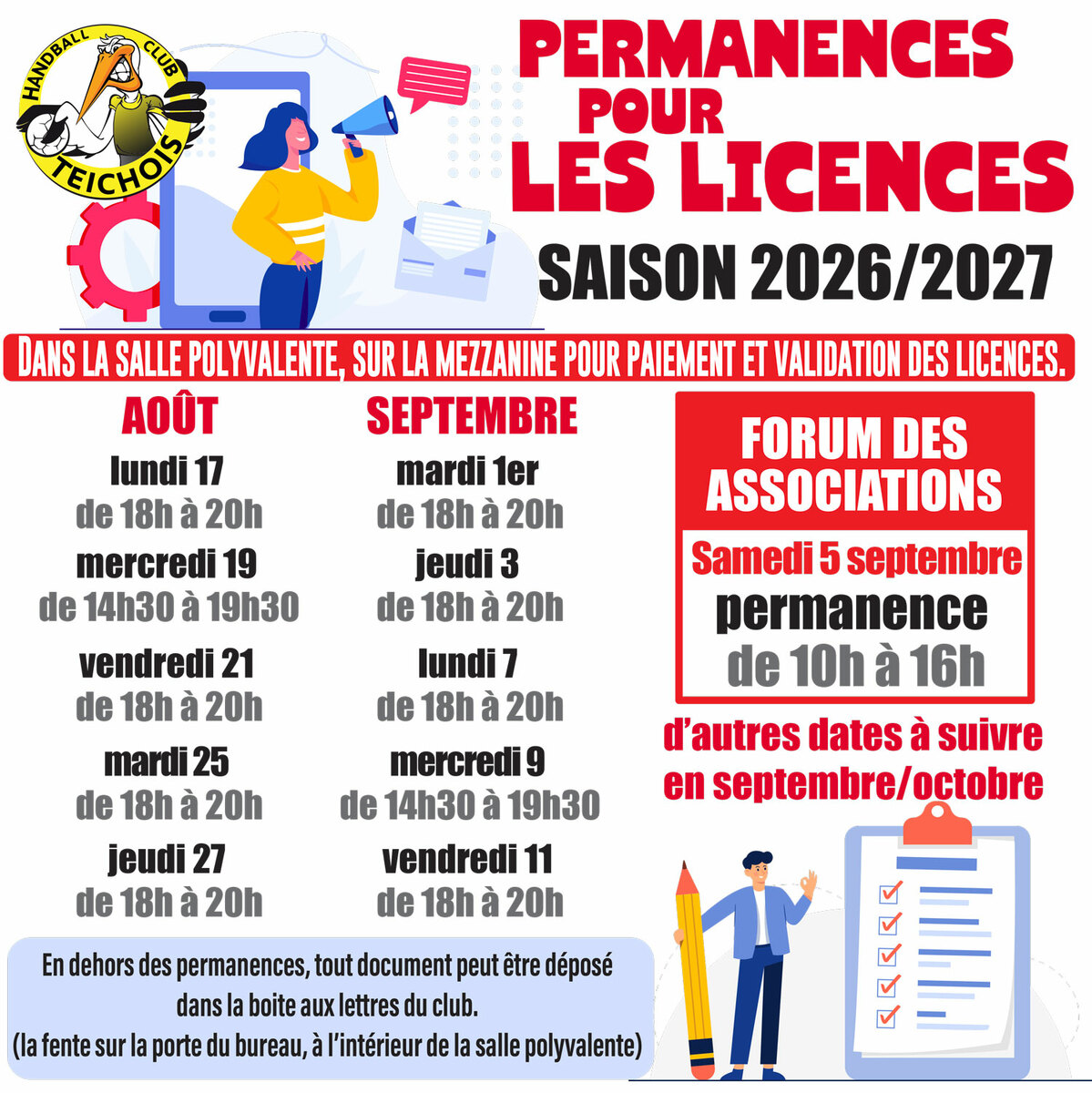 permanences pour les licences