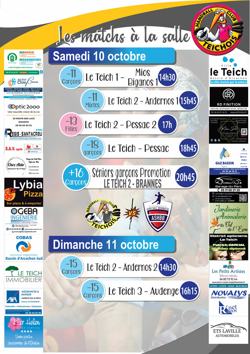 LES MATCHS À LA SALLE CE WEEK-END