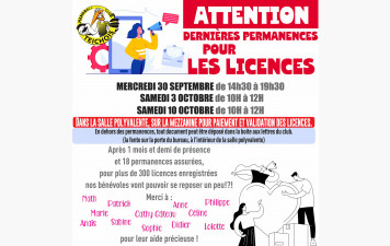 permanences pour les licences