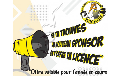 1 sponsor trouvé = 1 licence offerte