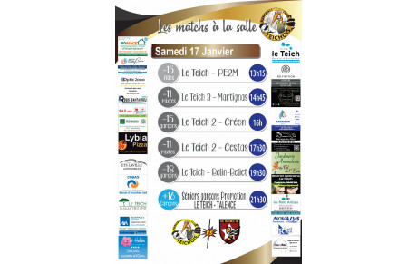 LES MATCHS À LA SALLE CE WEEK-END